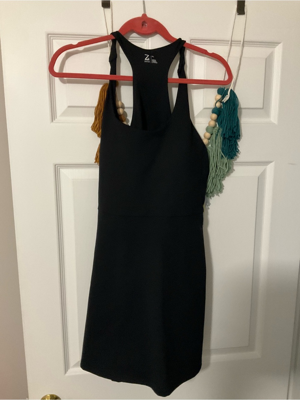 Zella Black Racerback Mini Dress with Slim Silhouette